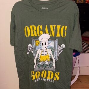 Eighty Eight Green Tee with Skeleton Graphic